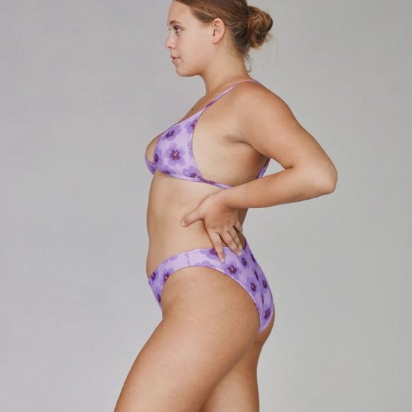 NWOT Lokahi Ruby High Cut Bottom, blue aloha, size small - Picture 6 of 6